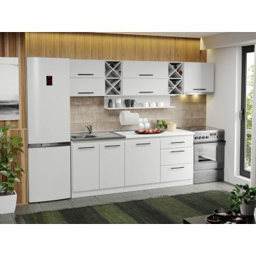 Mobila Bucatarie alba Sofi - 59 - 260 cm
