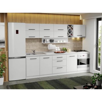 Mobila Bucatarie alba Sofi - 61 - 270 cm
