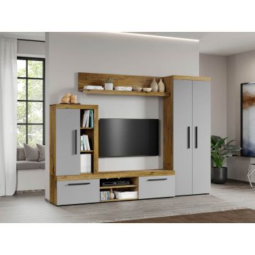 Set Mobilier Living Gri cu Flagstaff-Atena-C01