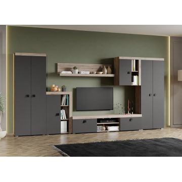 Set Mobilier Living Gri cu Stejar Gri Sam-C25