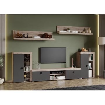 Set Mobilier Living Gri cu Stejar Gri Sam-C29