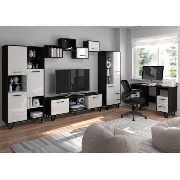 Boss Set 2 (Unitate De Perete) Negru/Alb Luciu
