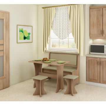 Kitchen Set With Stools | Eco Beige/S.Bright