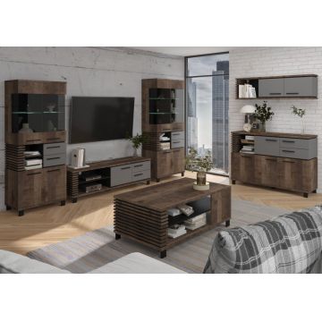 Lamir Set 3 Stejar Grange/Grafit/Negru
