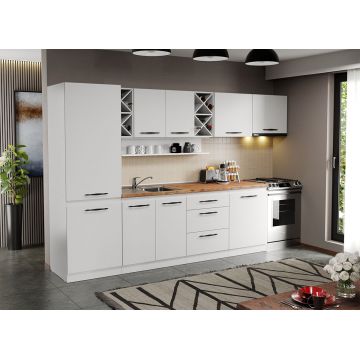 Mobila Bucatarie alba Aroma - 06 - 320 cm