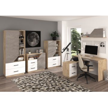 Pax Set 5 Stejar Endgrain/Alb/Beton Gr