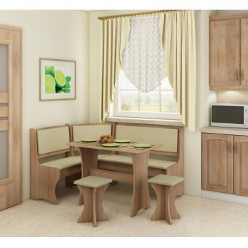 Set coltar bucatarie cu scaune | Eco Beige/S.Bright