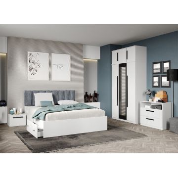 Set dormitor complet Alb - Dallas - C21