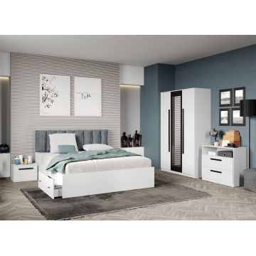 Set dormitor complet Alb - Dallas - C22