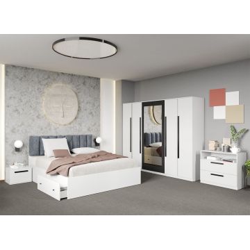 Set dormitor complet Alb - Dallas - C38