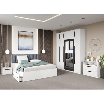 Set dormitor complet Alb - Dallas - C53