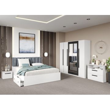 Set dormitor complet Alb - Dallas - C54