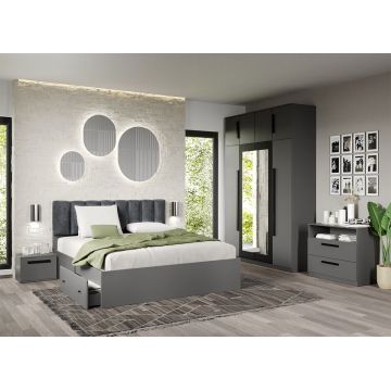 Set dormitor complet Gri - Dallas - C13