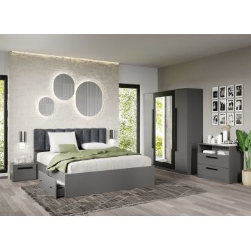 Set dormitor complet Gri - Dallas - C14