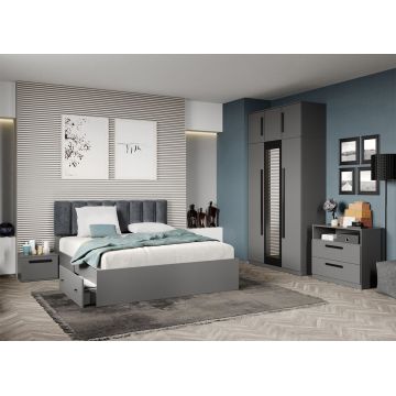 Set dormitor complet Gri - Dallas - C29