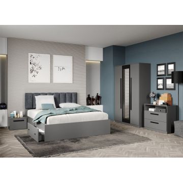 Set dormitor complet Gri - Dallas - C30
