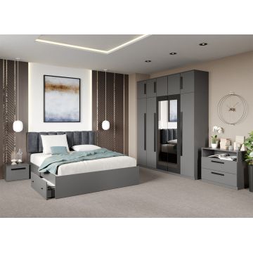 Set dormitor complet Gri - Dallas - C61