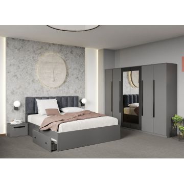 Set dormitor Gri fara comoda - Dallas - C48