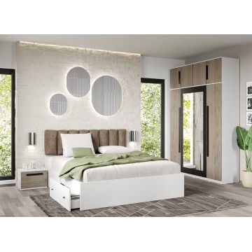 Set dormitor San Remo fara comoda - Dallas - C11 Set dormitor San Remo fara comoda - Dallas - C11