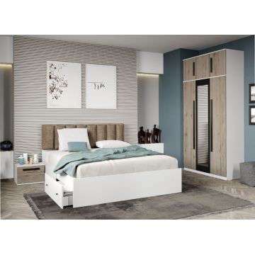 Set dormitor San Remo fara comoda - Dallas - C27 Set dormitor San Remo fara comoda - Dallas - C27