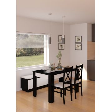 Set Hibrid 10 Negru/Alb Lucioso