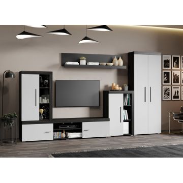 Set Mobilier Living Alb cu Ferrara Sam-C05