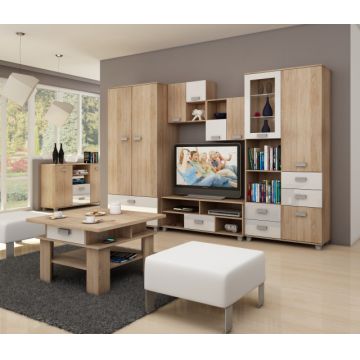 Solo Set 1 (Mobila Sufragerie De Perete) S.Bright/White High Gloss