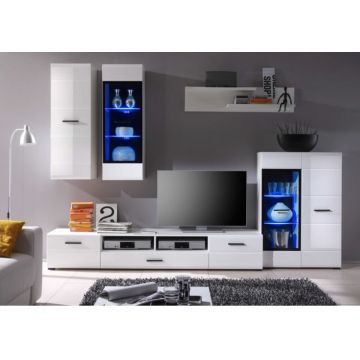 Unitate De Perete Celine Alb/Alb Luciu