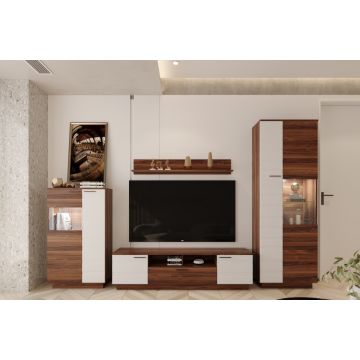 Unitate De Perete Talli Nuc/Alb Super Mat
