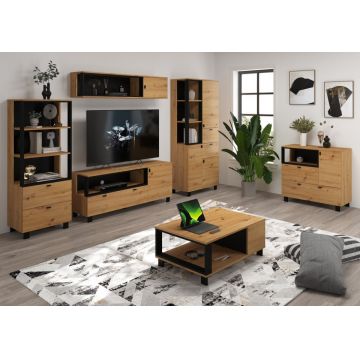 Vegas Set 2 Stejar Artisan/Negru