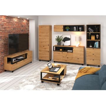 Vegas Set 3 Stejar Artisan/Negru