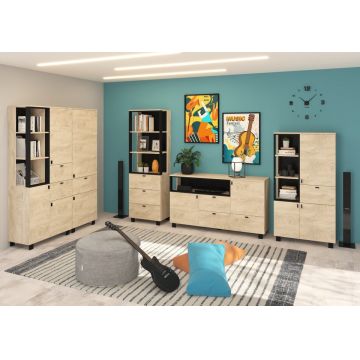 Vegas Set 5 Stejar Endgrain/Negru