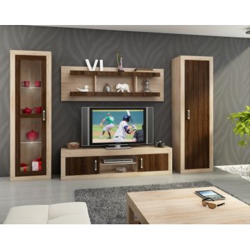 Verin Set 4 (Mobila Sufragerie De Perete) S.Bright/S.Dark
