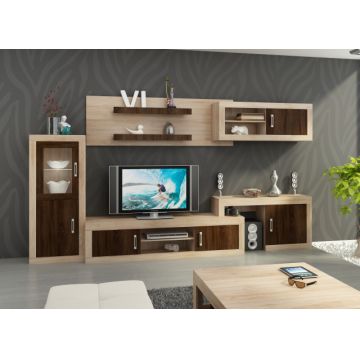 Verin Set 5 (Mobila Sufragerie De Perete) S.Bright/S.Dark