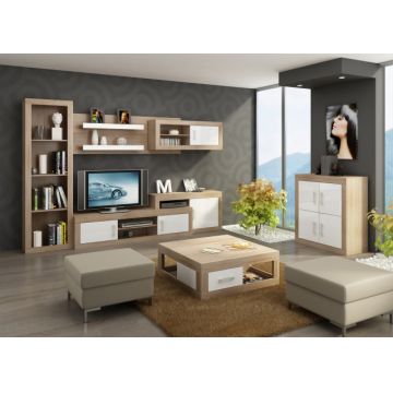 Verin Set 6 (Mobila Sufragerie De Perete) S.Bright/White High Gloss