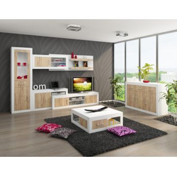 Verin Set 7 (Mobila Sufragerie De Perete) Cr White/Cr Golden