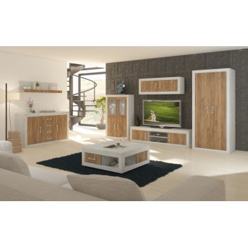Verin Set 9 (Mobila Sufragerie De Perete) Craft White/Cr Golden