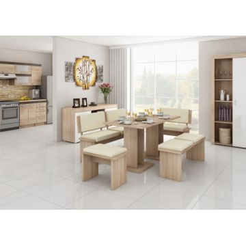 Bond (Set Mobilier Bucatarie Mare) Tk.Eco Beige/S.Bright&