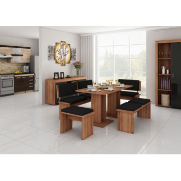 Bond (Set Mobilier Bucatarie Mare) Tk.Eco Black/Plum&