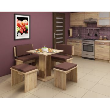 Bond (Set Mobilier Bucatarie Mic) Eco Brown/Cr.Golden&