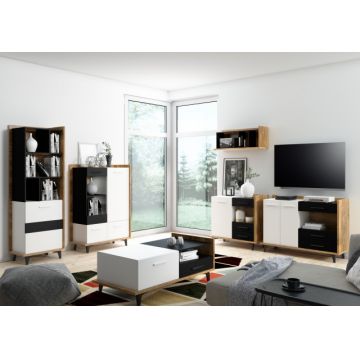 Box Set 4 Mobila Sufragerie De Perete Oak Burgun