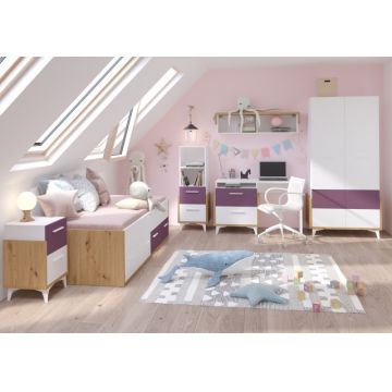 Hey Set 1 Oak Artisan/White/Purple