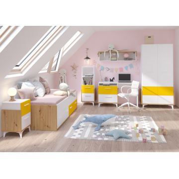Hey Set 1 Oak Artisan/White/Yellow