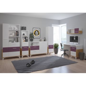 Hey Set 2 Oak Artisan/White/Purple