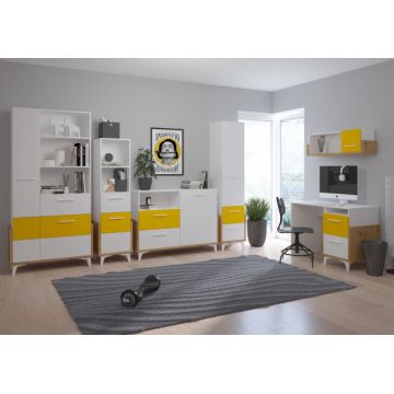 Hey Set 2 Oak Artisan/White/Yellow
