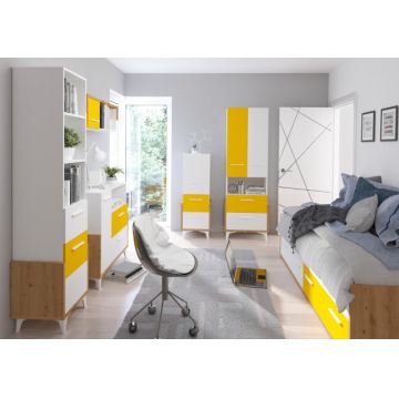 Hey Set 3 Oak Artisan/White/Yellow