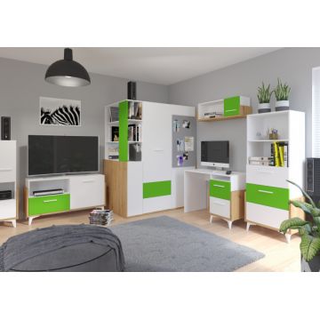 Hey Set 4 Oak Artisan/White/Green
