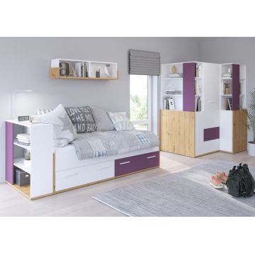 Hey Set 5 Oak Artisan/White/Purple
