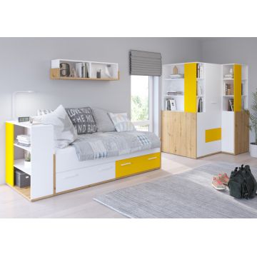 Hey Set 5 Oak Artisan/White/Yellow
