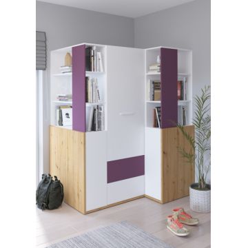 Hey Set 6 Oak Artisan/White/Purple